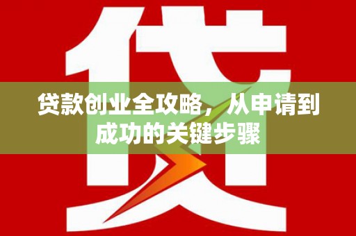 鼎城贷款创业全攻略，从申请到成功的关键步骤