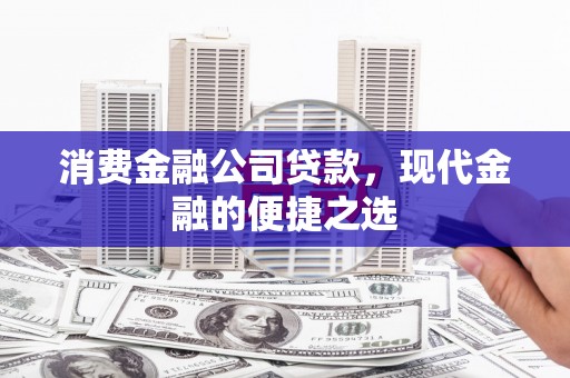 鼎城消费金融公司贷款，现代金融的便捷之选