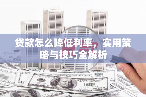 鼎城贷款怎么降低利率，实用策略与技巧全解析