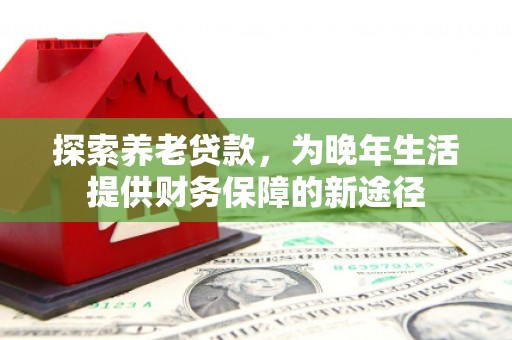 鼎城探索养老贷款，为晚年生活提供财务保障的新途径