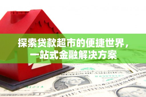 鼎城探索贷款超市的便捷世界，一站式金融解决方案