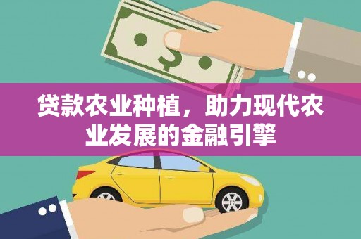 鼎城贷款农业种植，助力现代农业发展的金融引擎