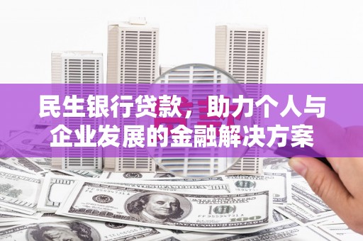 鼎城民生银行贷款，助力个人与企业发展的金融解决方案