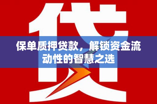 鼎城保单质押贷款，解锁资金流动性的智慧之选