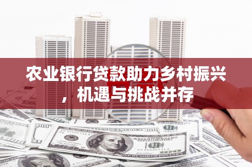 鼎城农业银行贷款助力乡村振兴，机遇与挑战并存
