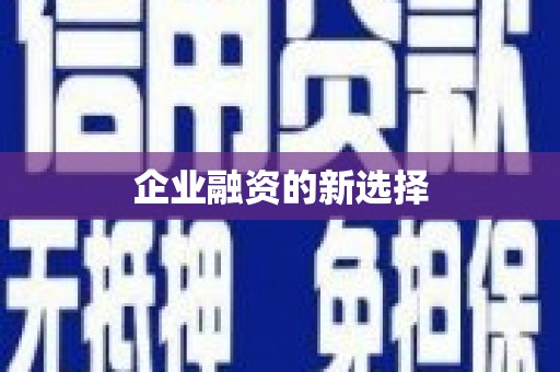 鼎城企业融资的新选择