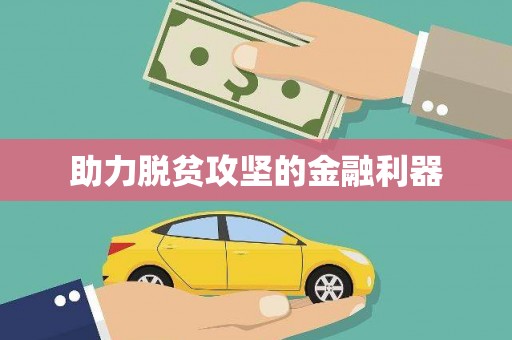 鼎城助力脱贫攻坚的金融利器